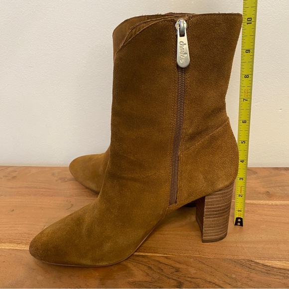 Charles By David Charles - Boulder Suede Booties with Fringe - Cognac Sz 9 - Picture 7 of 16